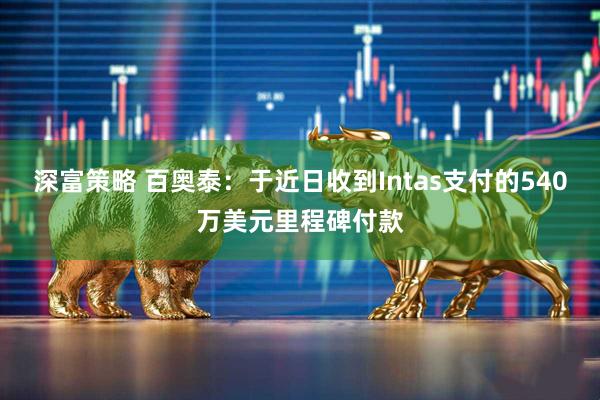 深富策略 百奥泰：于近日收到Intas支付的540万美元里程碑付款